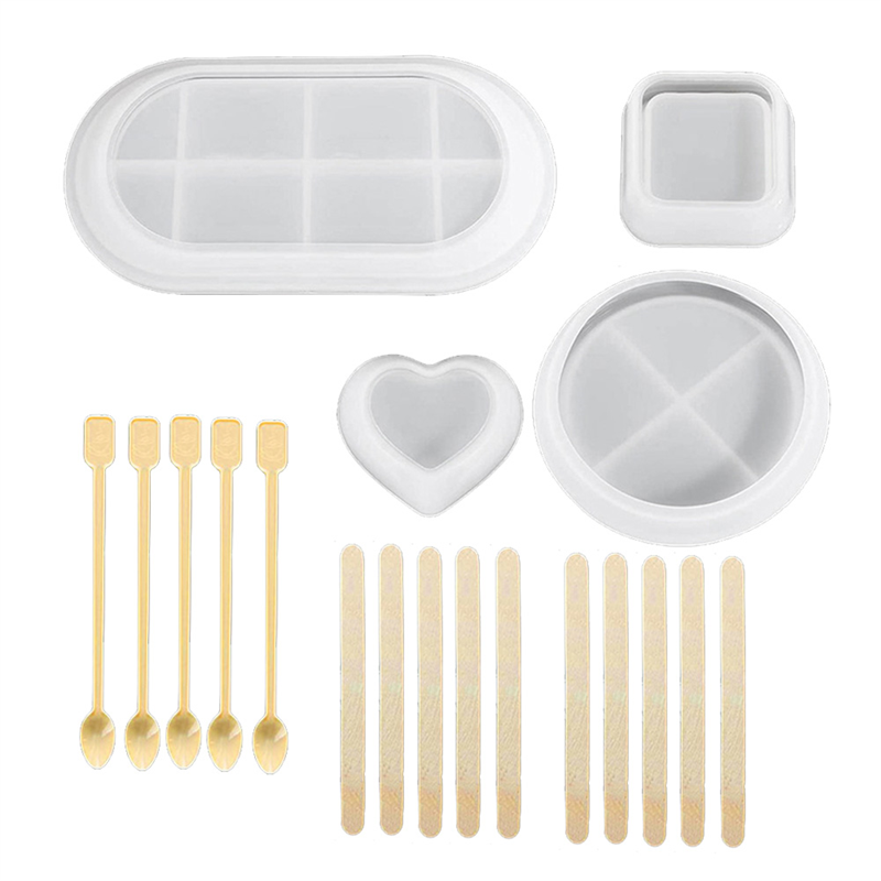 Coaster Mold Square - AB47-Tepsi Silikon Kalıp DIY Kristal Kare
