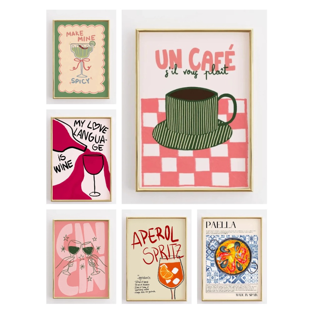 Resin Art Quotes - 2026 Komik Mutfak Alıntı Posteri Retro
