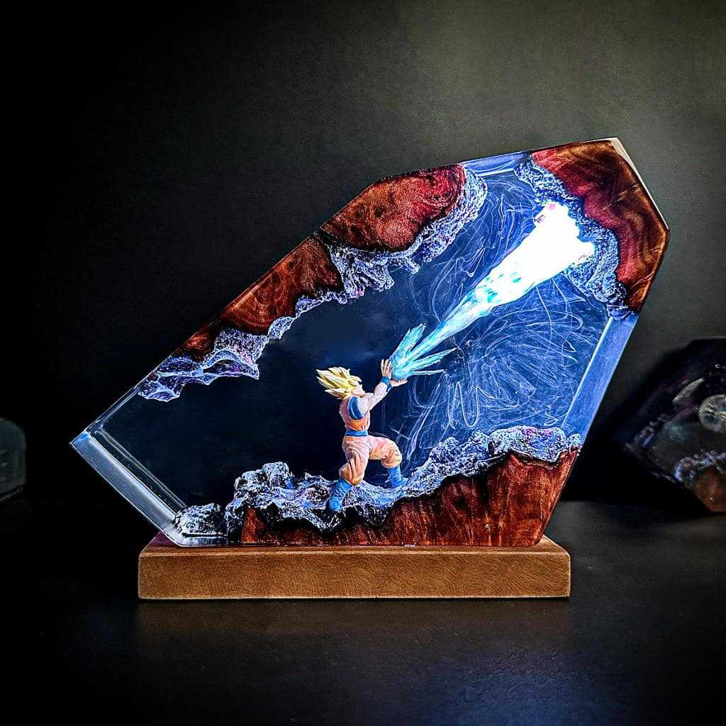 Resin Art Goku - 2026 Yeni Epoksi Reçine LED Gece