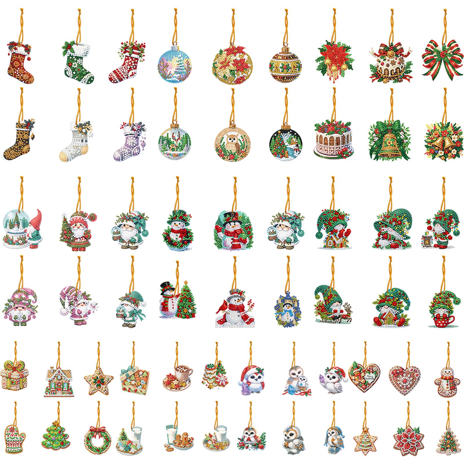 Xmas Resin Art - 6 adet Noel Temalı 2D/Düz DIY