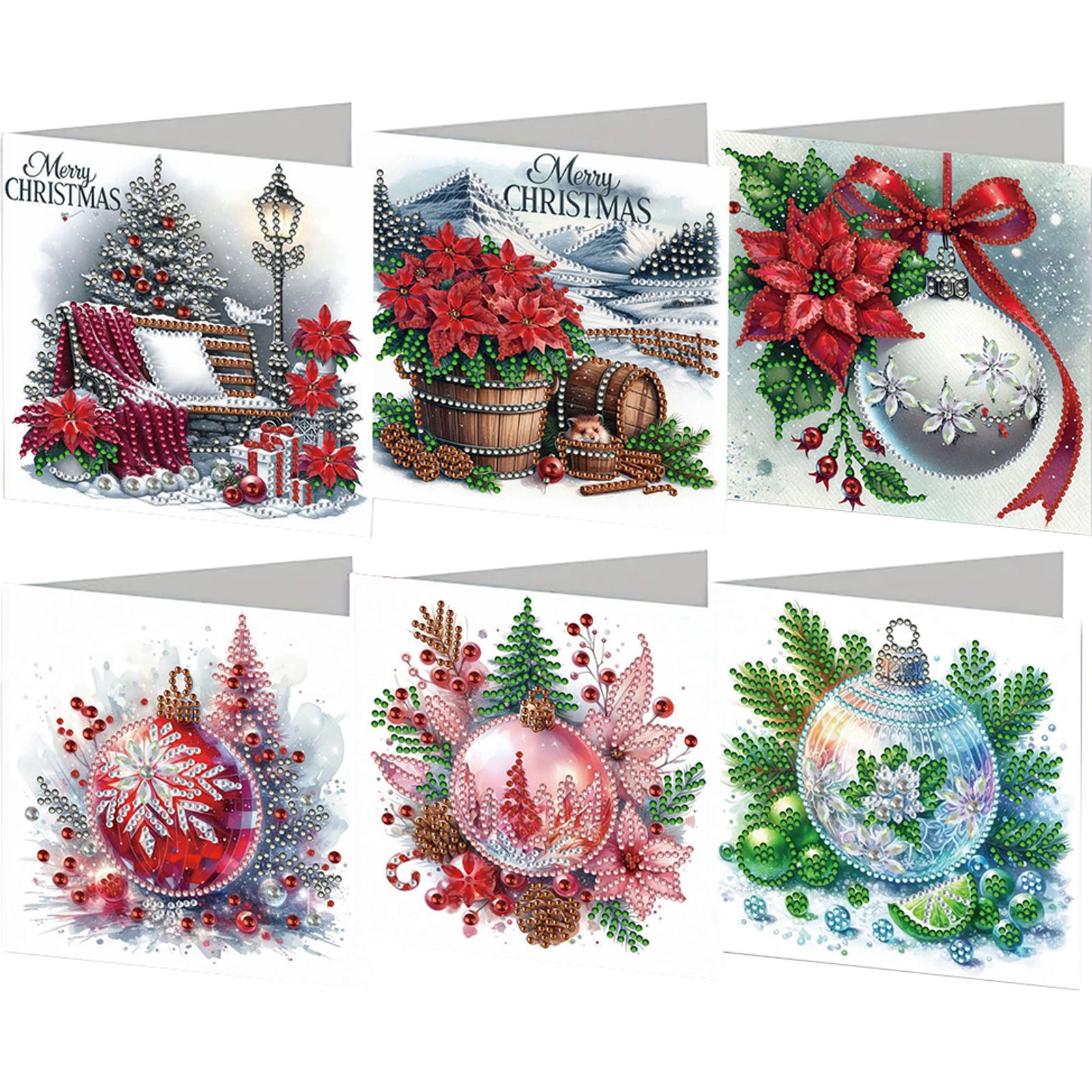 Xmas Resin Art - 6 adet DIY Rhinestone elmas sanatı