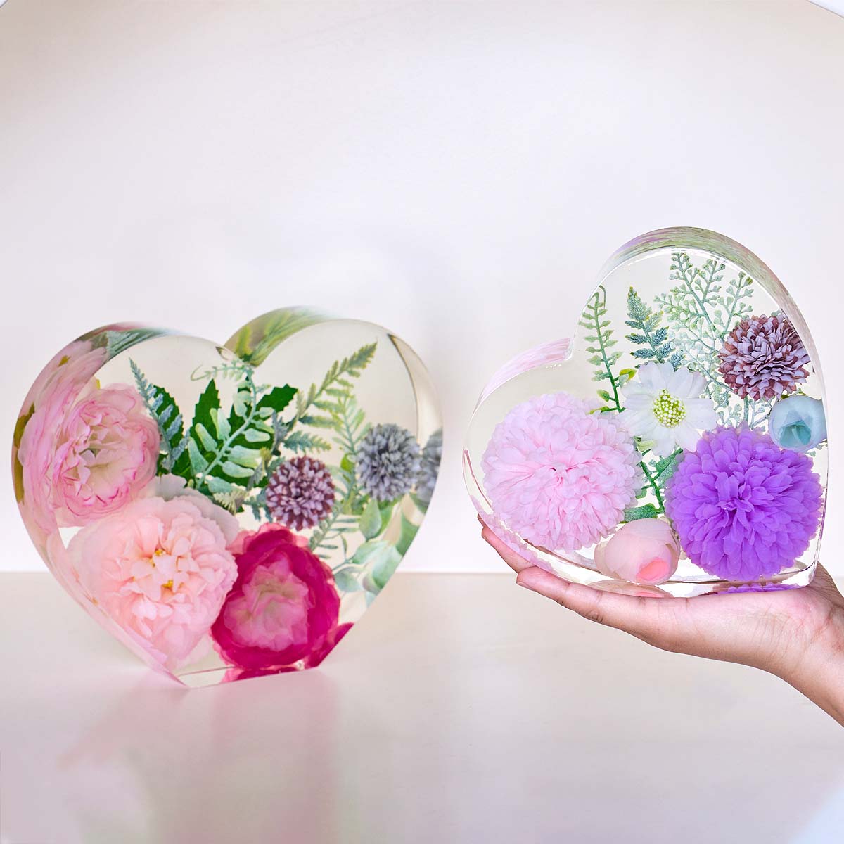 Resin Art Kit With Molds - Kalp Altıgen Süsleme Kitap Ayracı silikon
