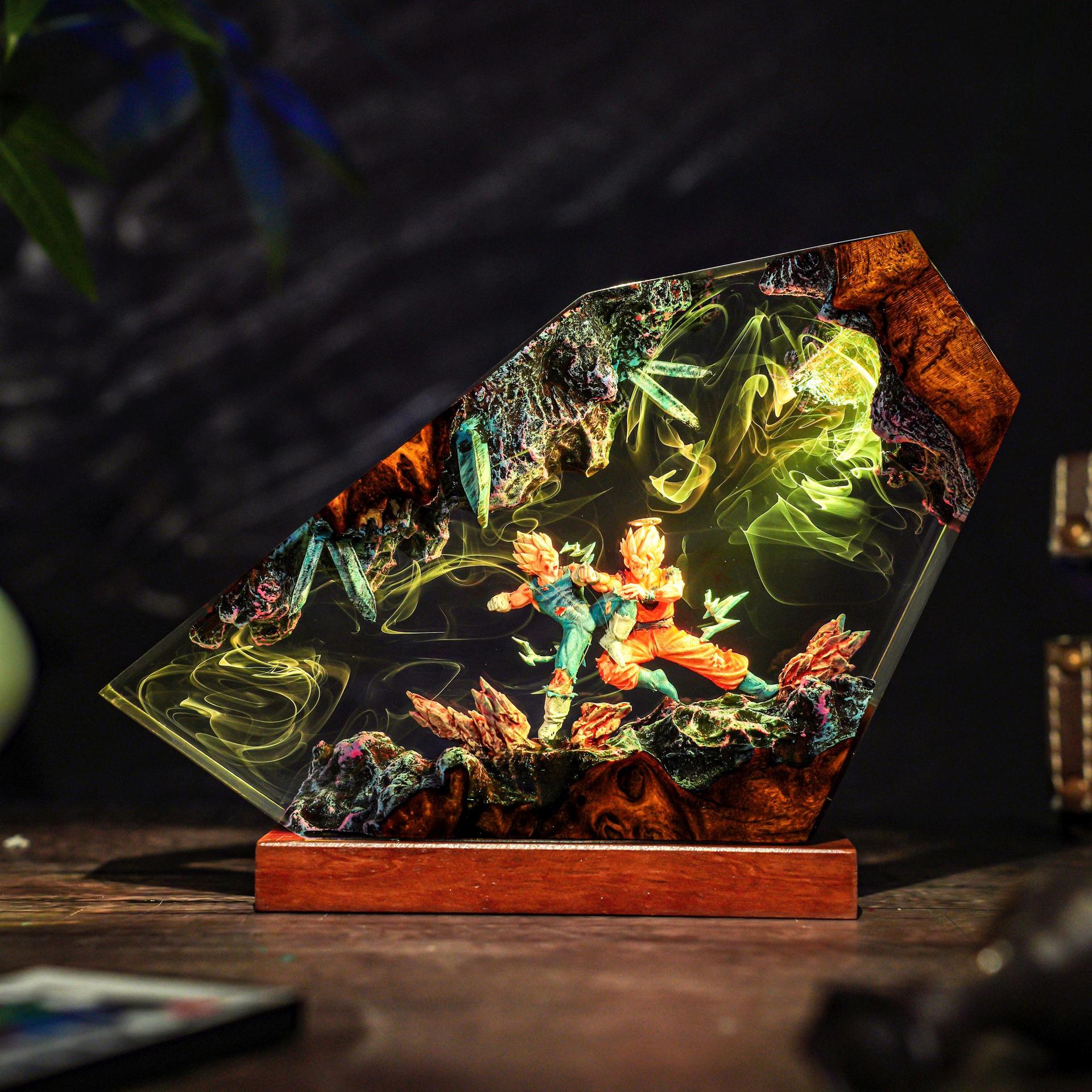 Resin Art Goku - Goku ve Vegeta Epoksi Reçine El