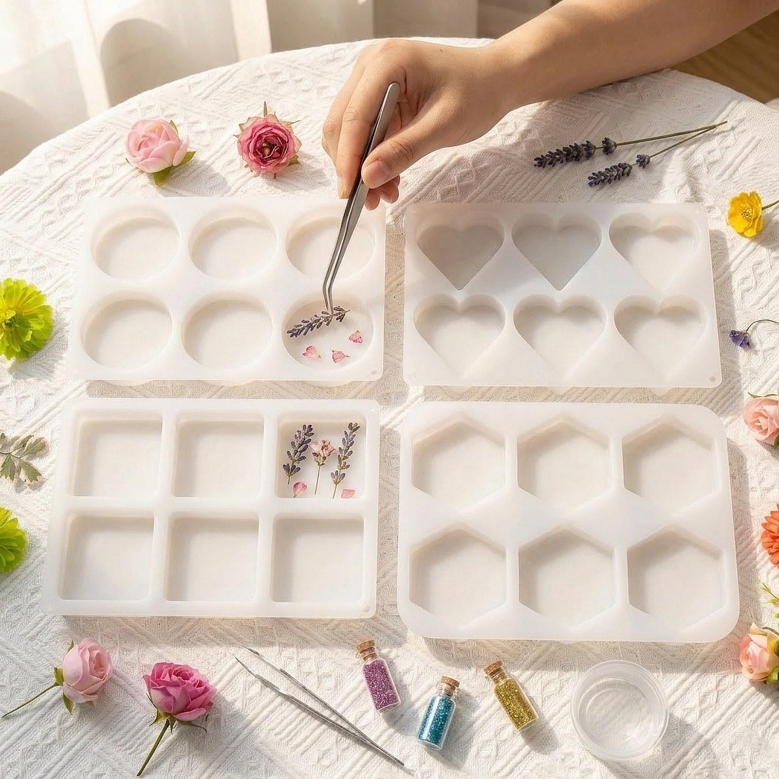 Coaster Mold Square - 4 Adet Derin Reçine Bardak Altlığı
