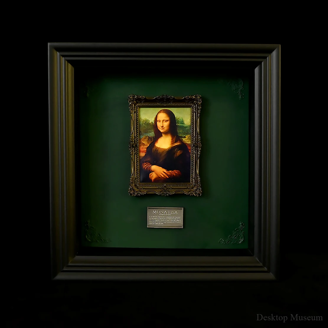 Resin Art Frame - Masaüstü dekoratif reçine heykelcik - Louvre