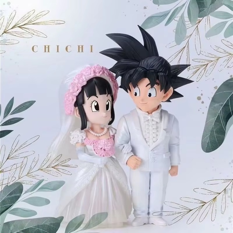 Resin Art Dragon Ball Z - Son Goku ve Chichi Düğün Modeli
