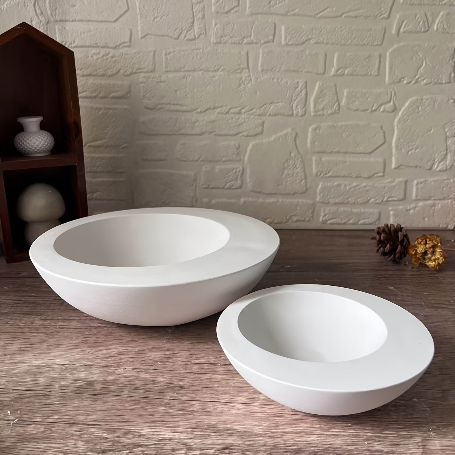 Tray Mold Rectangle - 1 adet Düzensiz Yuvarlak Kase Şeklinde