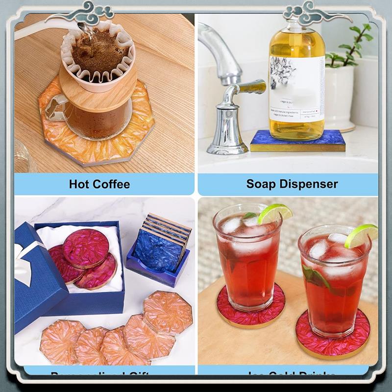 Coaster Mold Square - Dayanıklı 18 Adet Coaster Reçine Kalıpları