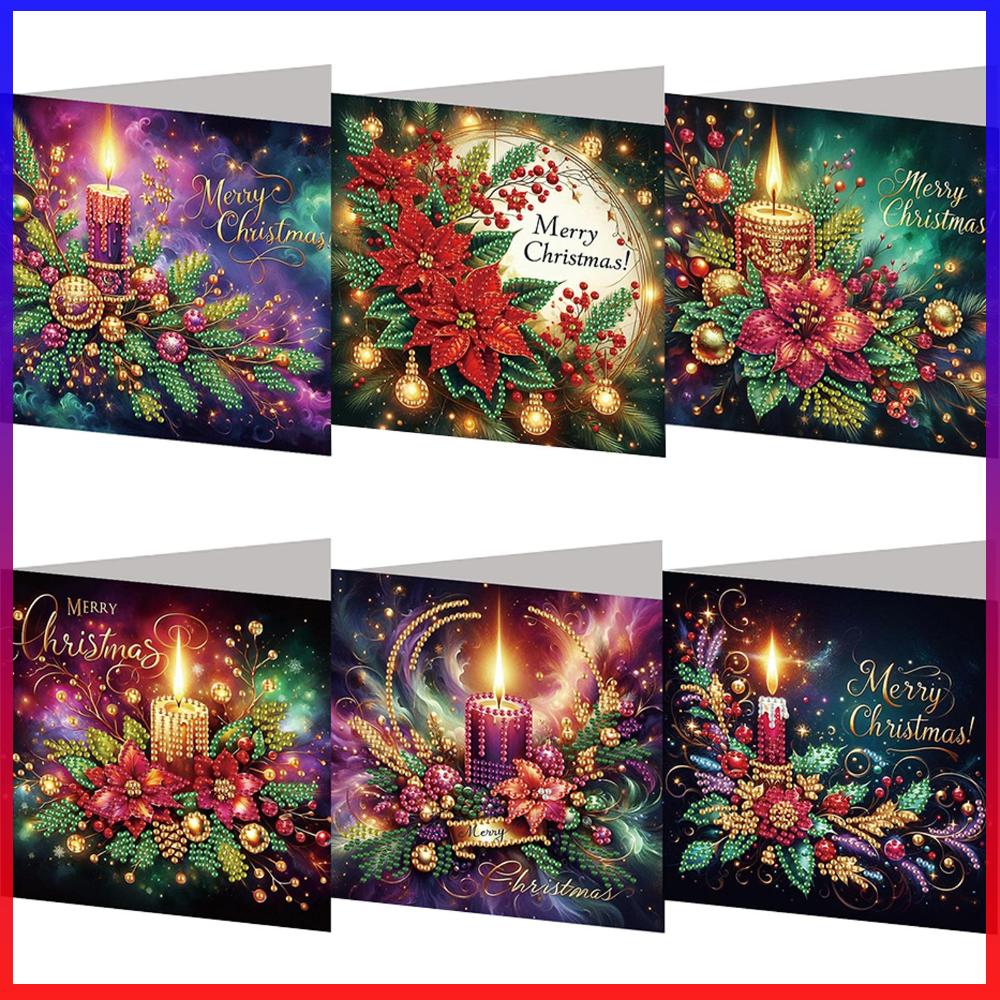 Xmas Resin Art - 6 adet DIY taklidi elmas sanatı