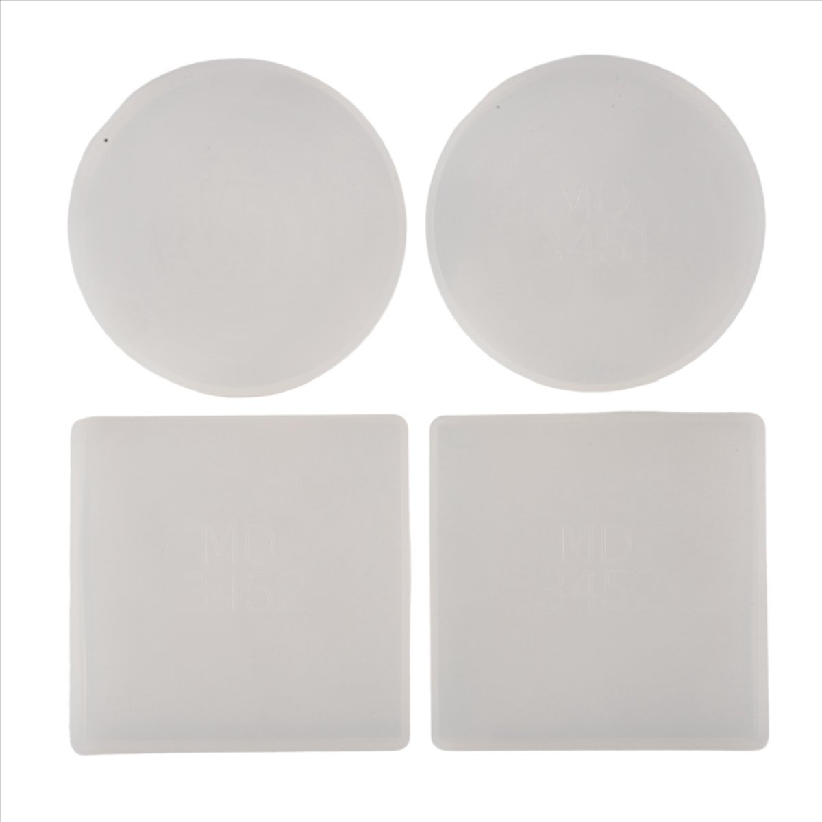 Coaster Mold Square - ABNH 4'lü Paket Yuvarlak ve Kare
