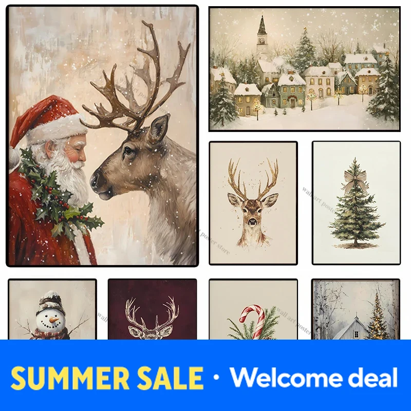 Xmas Resin Art - 2026 Noel Duvar Sanatı Posteri Vintage