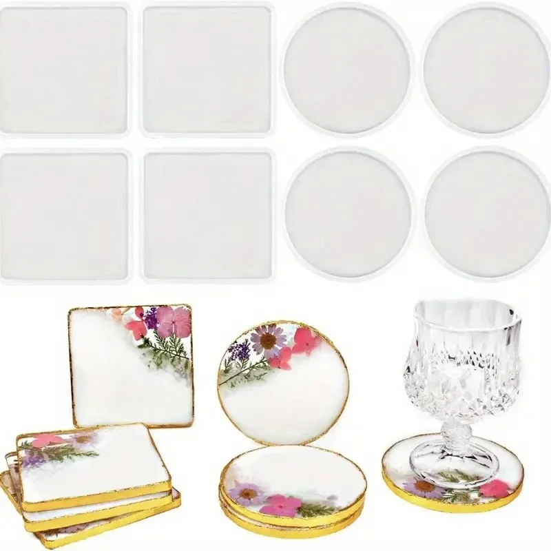 4 adet DlY yuvarlak ve kare ep - Coaster Mold Square incelemesi ve fiyatı