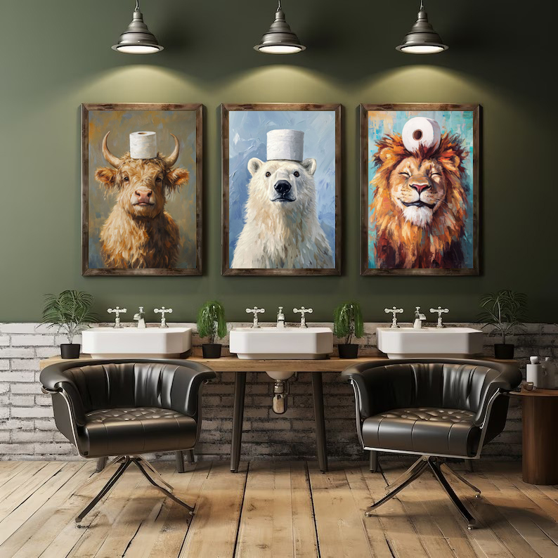 Karikatür Sevimli Komik Hayvan - Resin Art On Canvas incelemesi ve fiyatı