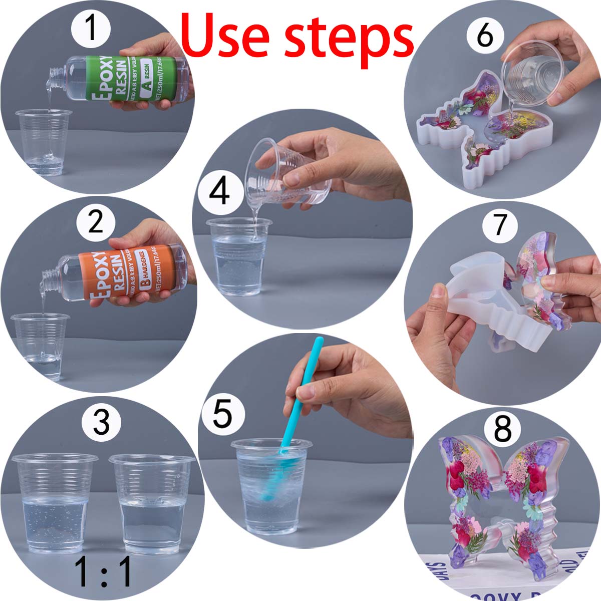 1:1 Oranı Epoksi Reçine Kiti A - Resin Art Kit With Molds incelemesi ve fiyatı