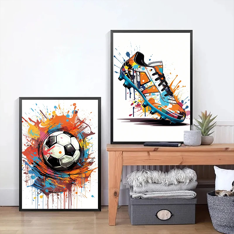Moda Graffiti Futbol Ayakkabıl - Resin Art On Canvas incelemesi ve fiyatı