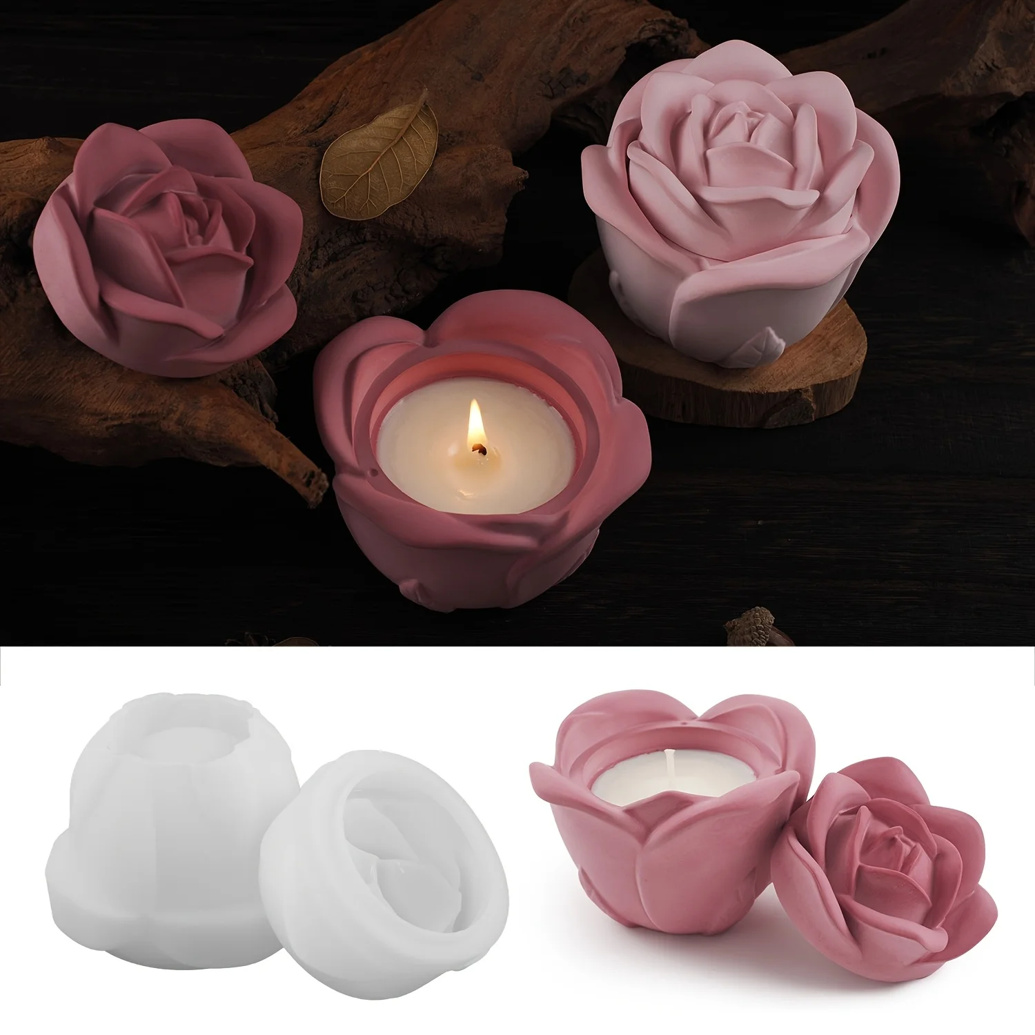 2 Parçalı Gül Şeklinde Silikon - Resin Art Kit With Molds incelemesi ve fiyatı