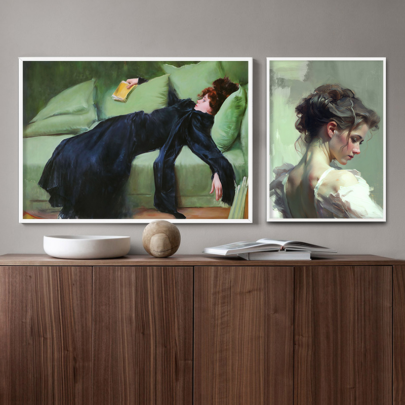 Kız Okuyan Vintage Yağlıboya T - Resin Art On Canvas incelemesi ve fiyatı