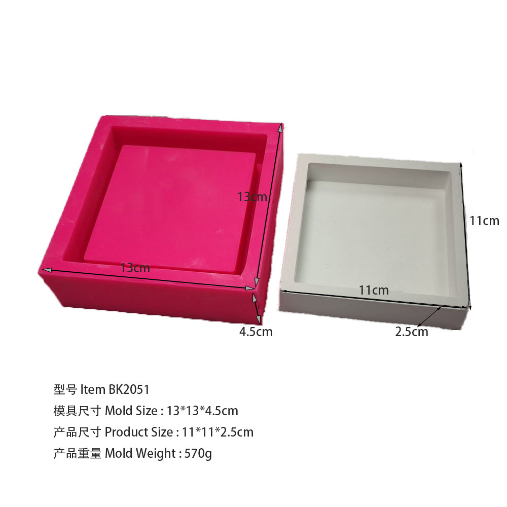 Büyük Kare Tepsi Kalıpları Çim - Coaster Mold Square incelemesi ve fiyatı