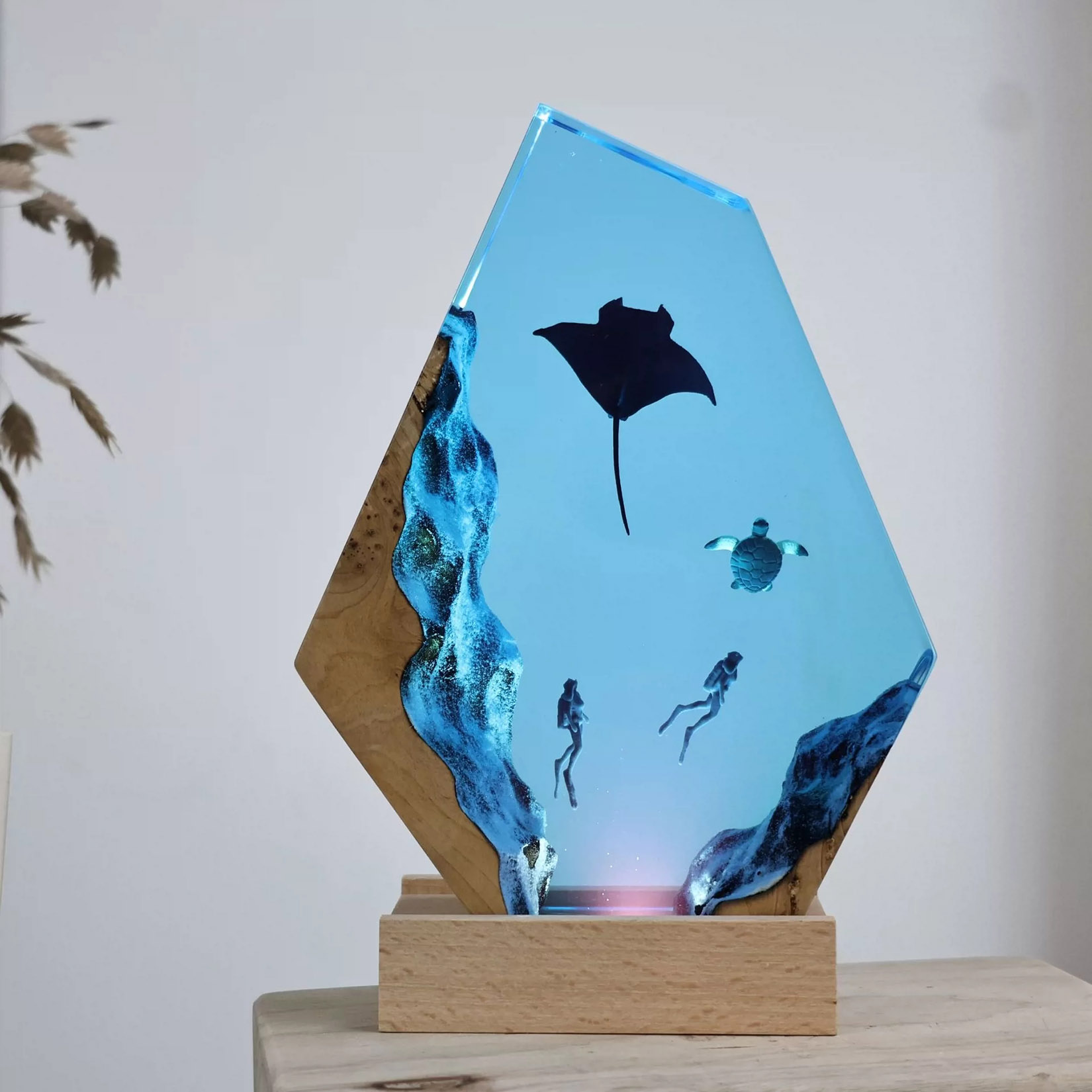 Manta Ray Gece Lambası Okyanus - Resin Art Decoration Items incelemesi ve fiyatı