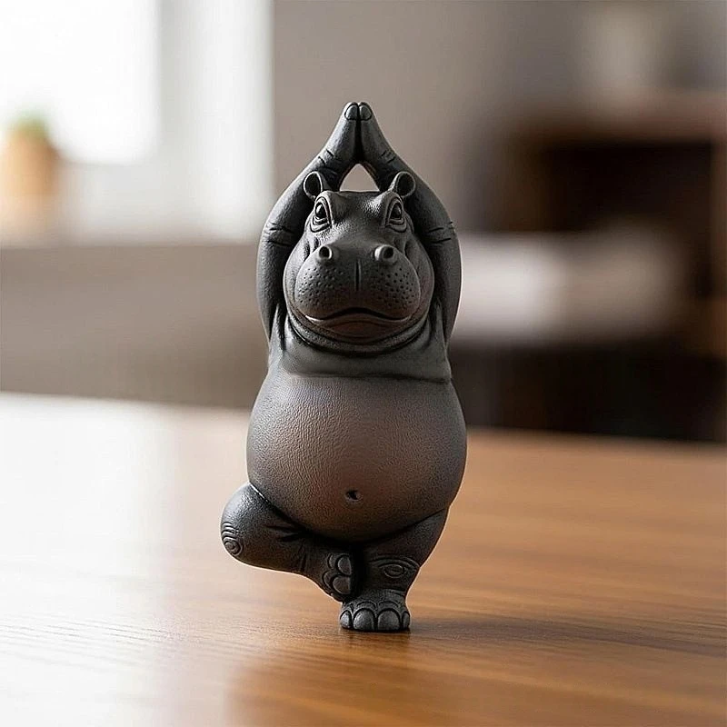 Karikatür Soyut Su Aygırı Reçi - Resin Art Decoration Items incelemesi ve fiyatı